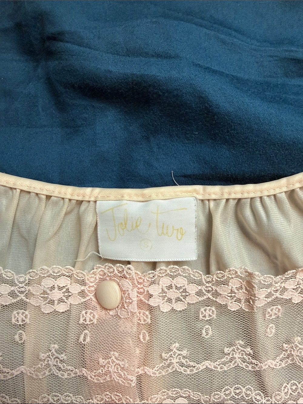 Lace-Trim Soft Pink Button-Front Nightgown - Women Intimates - Picture 2 of 3